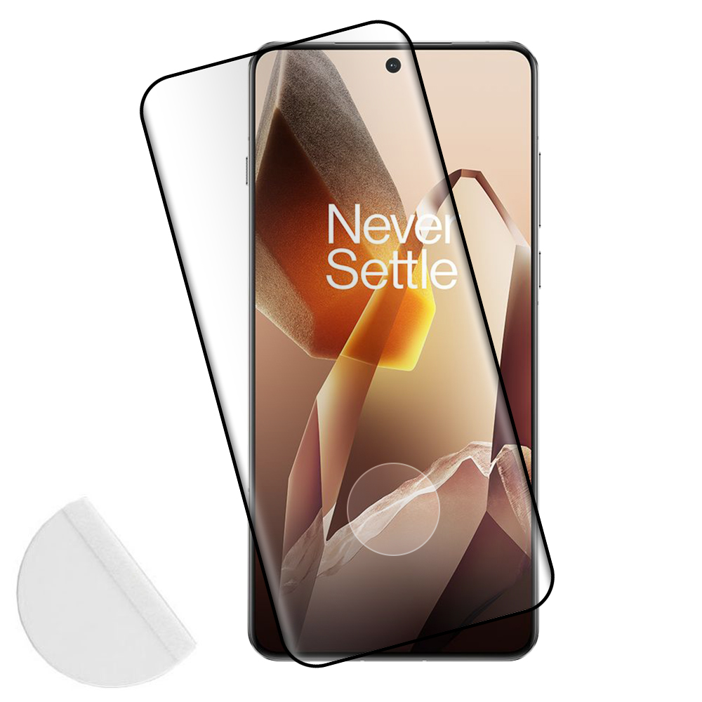 IDOL 1991 TEMPERED GLASS ONEPLUS 13 5G 6.82" 9H 0.30mm 3D FULL GLUE SEMI CURVED FINGER UNLOCK BLACK + SQUEEZY CARD