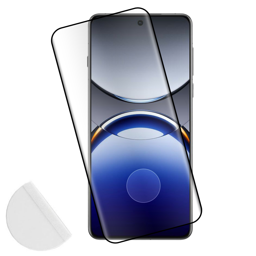 IDOL 1991 TEMPERED GLASS OPPO FIND X8 PRO 5G 6.78" 9H 0.30mm 3D FULL GLUE SEMI CURVED FINGER UNLOCK BLACK + SQUEEZY CARD