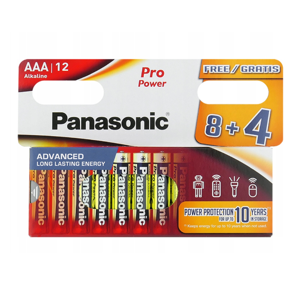 PANASONIC ΜΠΑΤΑΡΙΕΣ ΑΛΚΑΛΙΚΕΣ AAA LR03 1250mAh 1.5V ALKALINE PRO POWER 12/BLISTER