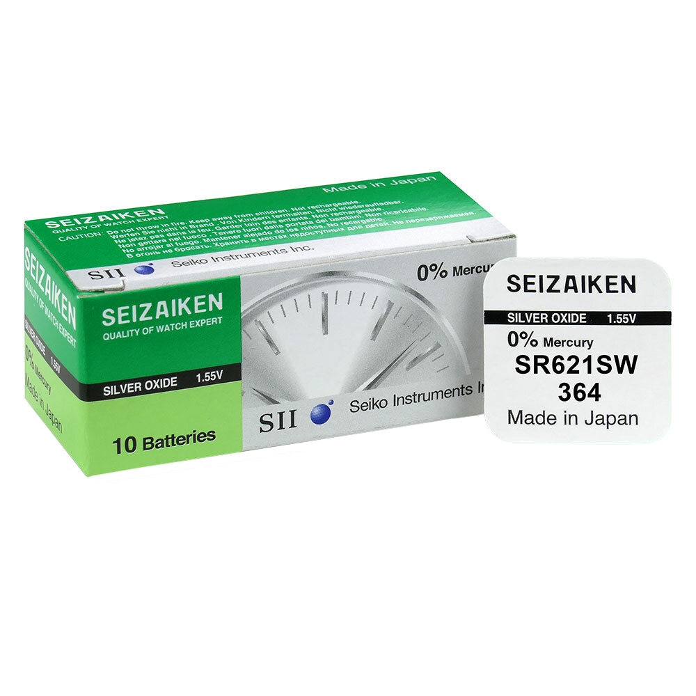 SEIZAIKEN SEIKO ΜΠΑΤΑΡΙΕΣ ΡΟΛΟΓΙΟΥ 364/LR60/164/364F/363/LR620/L1142/L621/D186/G1/AG1 1.55V 23mAh SILVER OXIDE 1 ΤΕΜ/BLISTER