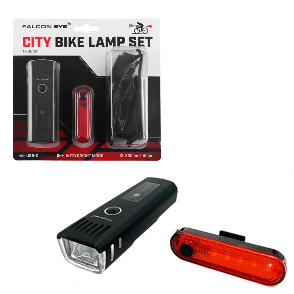 FALCON ΕΠΑΝΑΦΟΡΤΙΖΟΜΕΝΟΣ ΛΑΜΠΤΗΡΑΣ ΠΟΔΗΛΑΤΟΥ USB-C CHARGING 2 LED FBS0081 250 LM