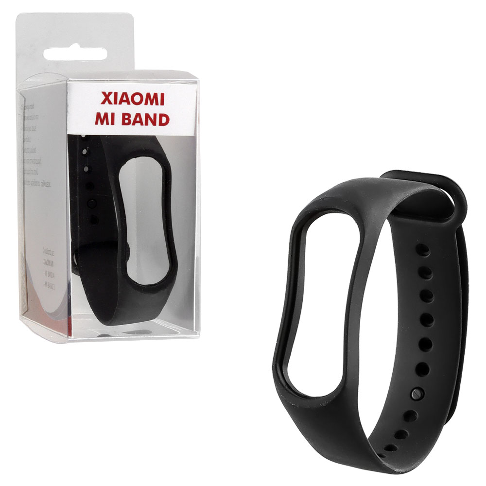 VOLTE-TEL ΛΟΥΡΑΚΙ ΡΟΛΟΓΙΟΥ ΣΙΛΙΚΟΝΗΣ XIAOMI MI BAND 4/MI BAND 3 BLACK