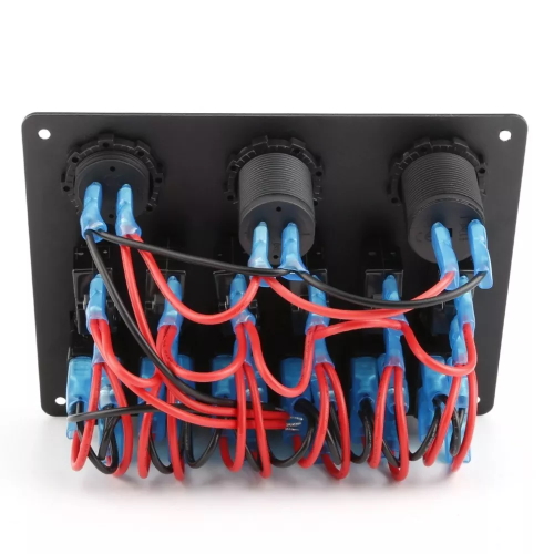 Kewig-SP17-panel-6adiavroxoi-diakoptes-IP67-6koumpia-sinialou-voltometro-2USB-anaptira
