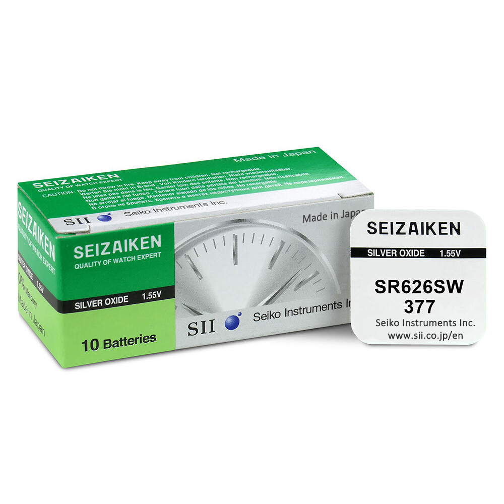 SEIZAIKEN SEIKO ΜΠΑΤΑΡΙΕΣ ΡΟΛΟΓΙΟΥ 377F/LR66/LR626/ 177/SR626/ 377/G4/SR66/AG4 1.55V 27mAh SILVER OXIDE 1 ΤΕΜ/BLISTER