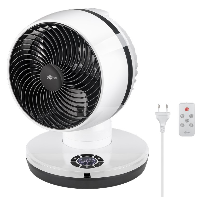 GOOBAY ανεμιστήρας δαπέδου 59515 με χειριστήριο, 23cm, 70W, λευκός