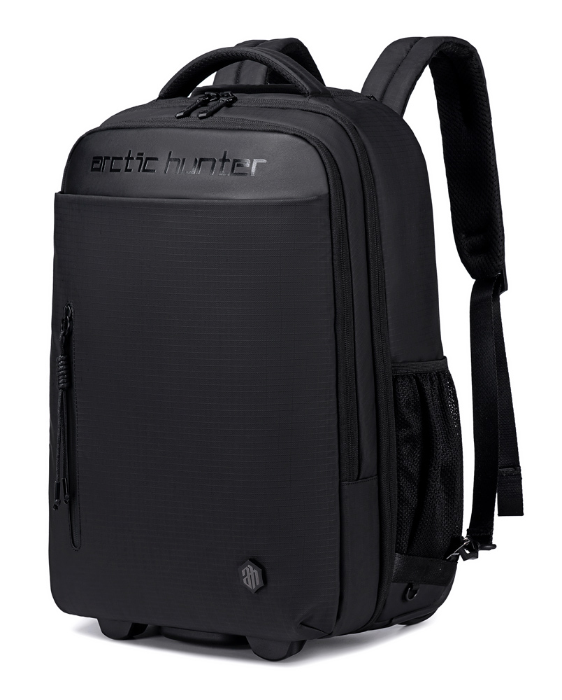 ARCTIC HUNTER τσάντα ταξιδίου LG1500165 με θήκη laptop 15.6", τροχήλατη, 27L, μαύρη