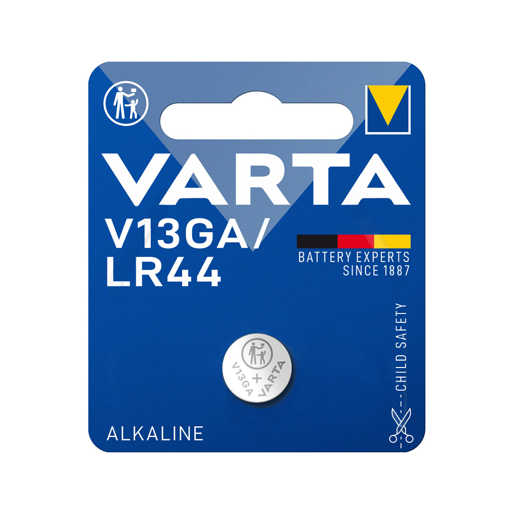 VARTA ΜΠΑΤΑΡΙΕΣ ΡΟΛΟΓΙΟΥ V13GA/LR44/L1154/G13/157/ SR44/303/A76/357/RW8/AG13 1.5V 125mAh ALKALINE 1/BLISTER