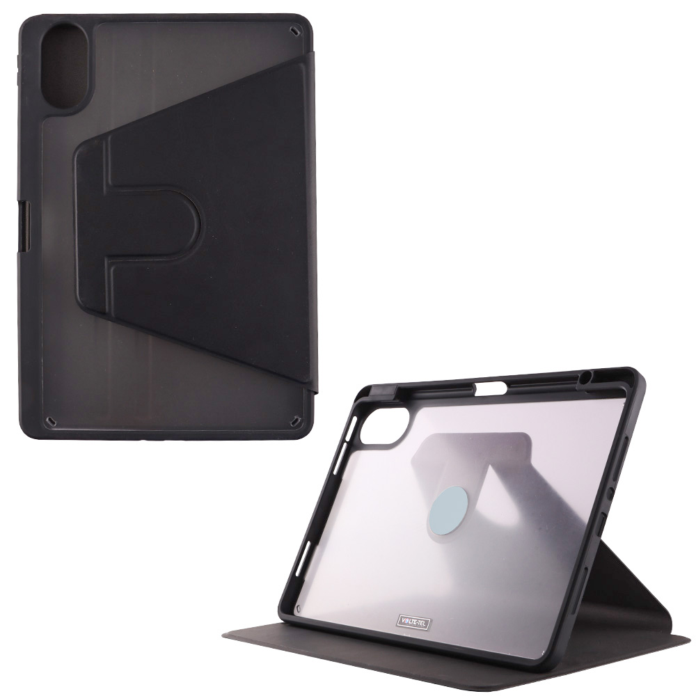 VOLTE-TEL ΘΗΚΗ XIAOMI REDMI PAD 2 11.0" LEATHER BOOK STAND 360 ROTATING ΜΕ ΕΝΣΩΜΑΤΩΜΕΝΗ ΘΗΚΗ ΓΙΑ ΣΤΥΛΟ EXCELLENCE BLACK