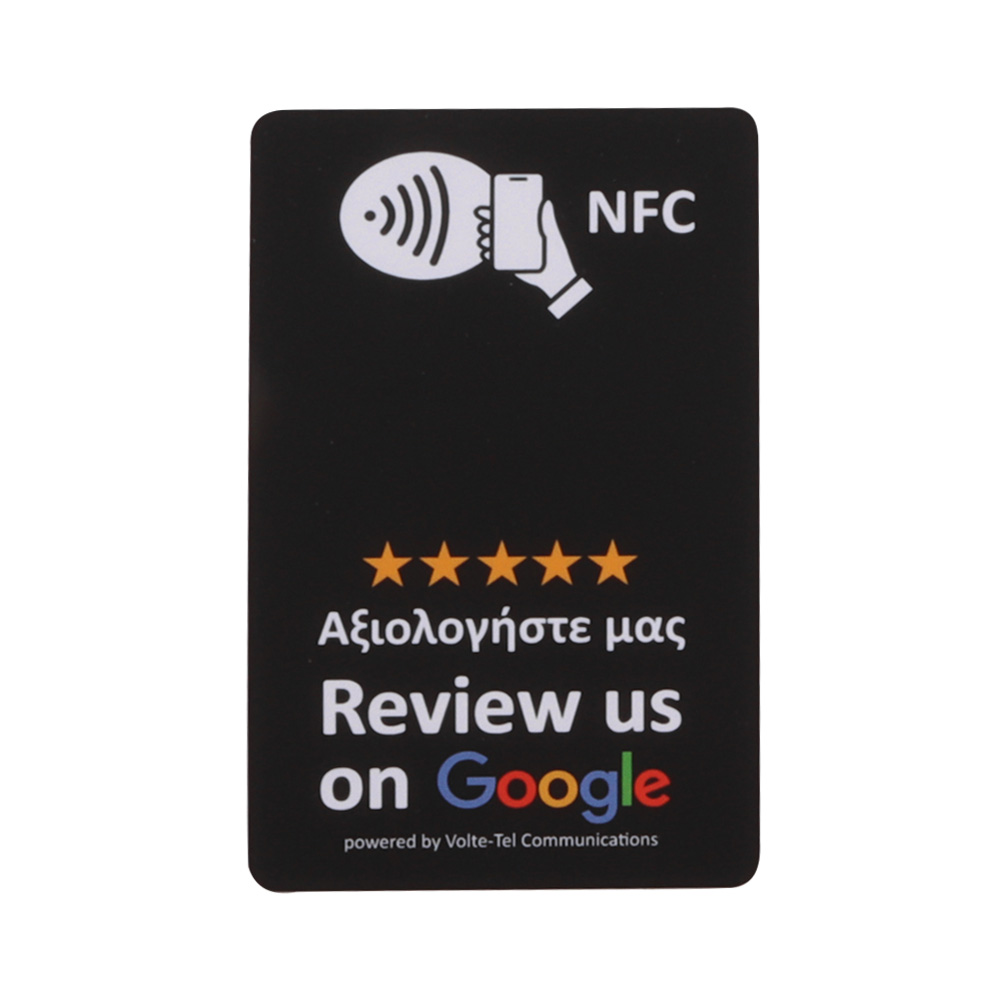 GOOGLE REVIEW CARD WITH NFC BY VOLTE-TEL BLACK