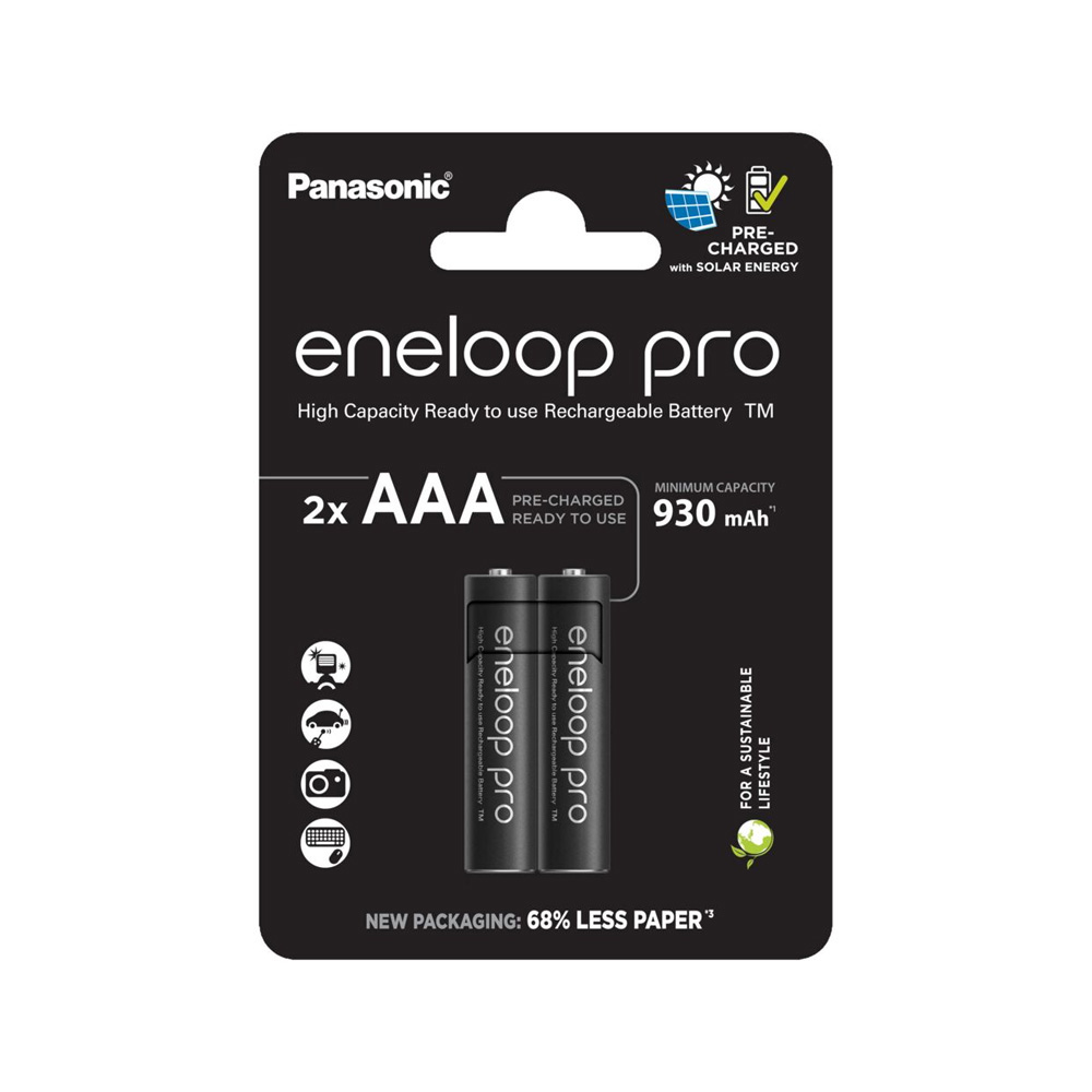 PANASONIC ΜΠΑΤΑΡΙΕΣ ΕΠΑΝΑΦΟΡΤΙΖΟΜΕΝΕΣ AAA/HR03 1.2V 930mAh Ni-MH ENELOOP PRO 2/BLISTER
