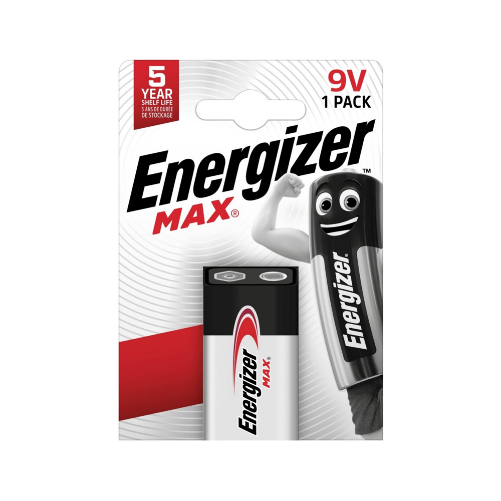 ENERGIZER MAX ΜΠΑΤΑΡΙΕΣ ΑΛΚΑΛΙΚΕΣ 9V 6LR61/6LF22 ALKALINE POWER MAX 1/BLISTER