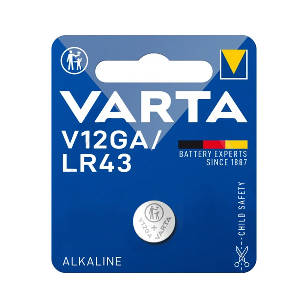 VARTA ΜΠΑΤΑΡΙΕΣ ΡΟΛΟΓΙΟΥ VG12GA/LR43/186/L1142/ 301/386/SR43/G12/AG12 1.5V 80mAh ALKALINE 1/BLISTER