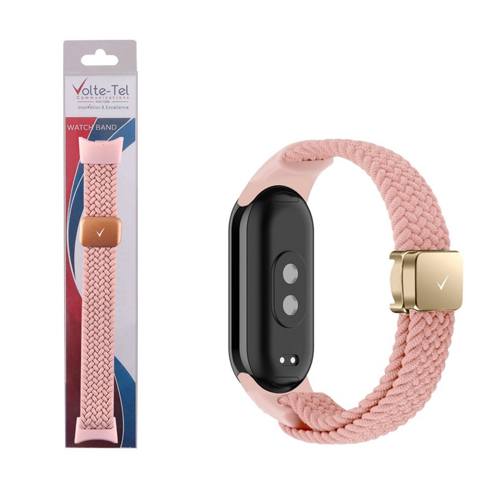 VOLTE-TEL VT148 ΛΟΥΡΑΚΙ ΡΟΛΟΓΙΟΥ XIAOMI SMART BAND 8/SMART BAND 9 BRAIDED MAGNETIC BUCKLE PINK