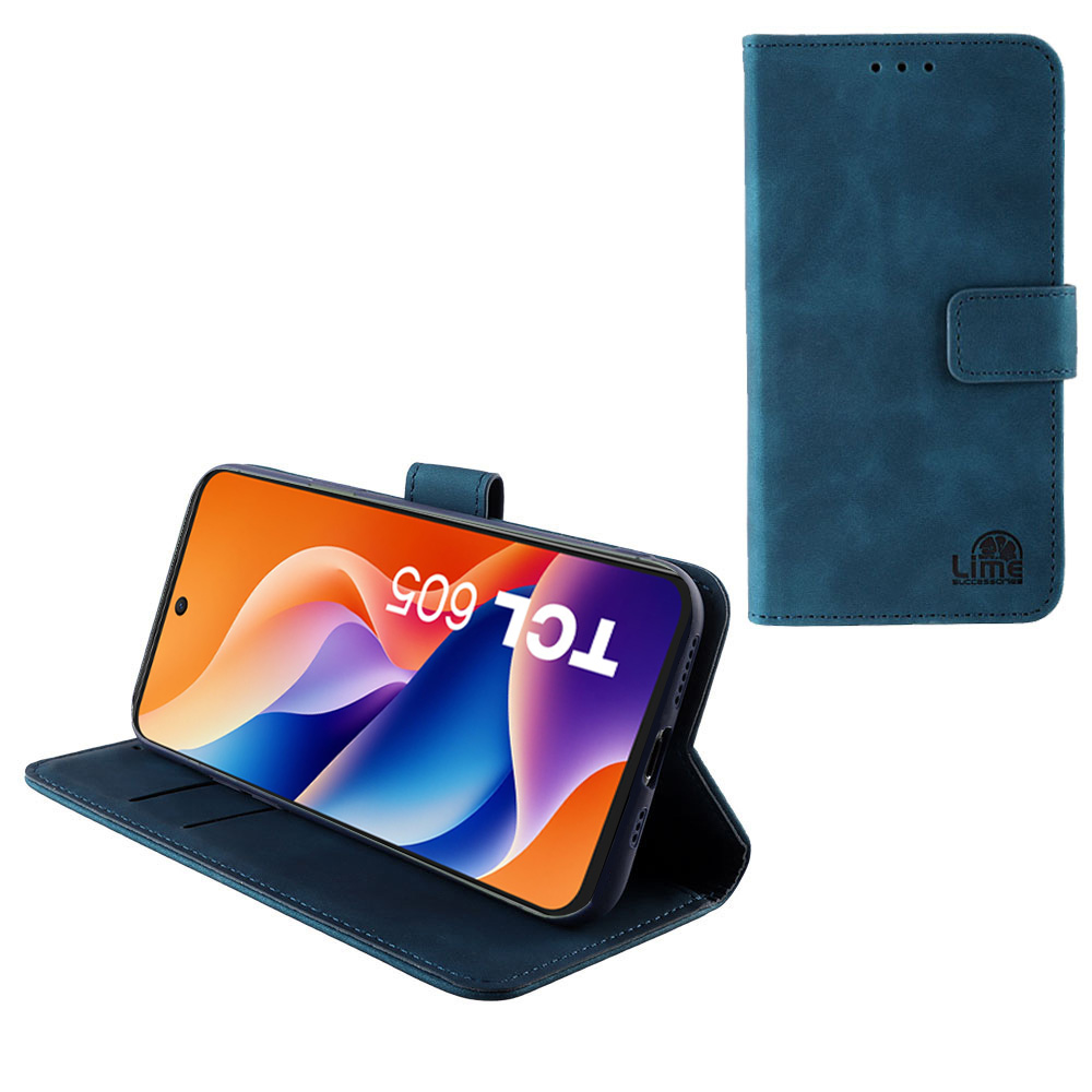 LIME ΘΗΚΗ TCL 605/60 SE 6.67" ESSENTIAL MAGNET BOOK STAND CLIP DARK BLUE