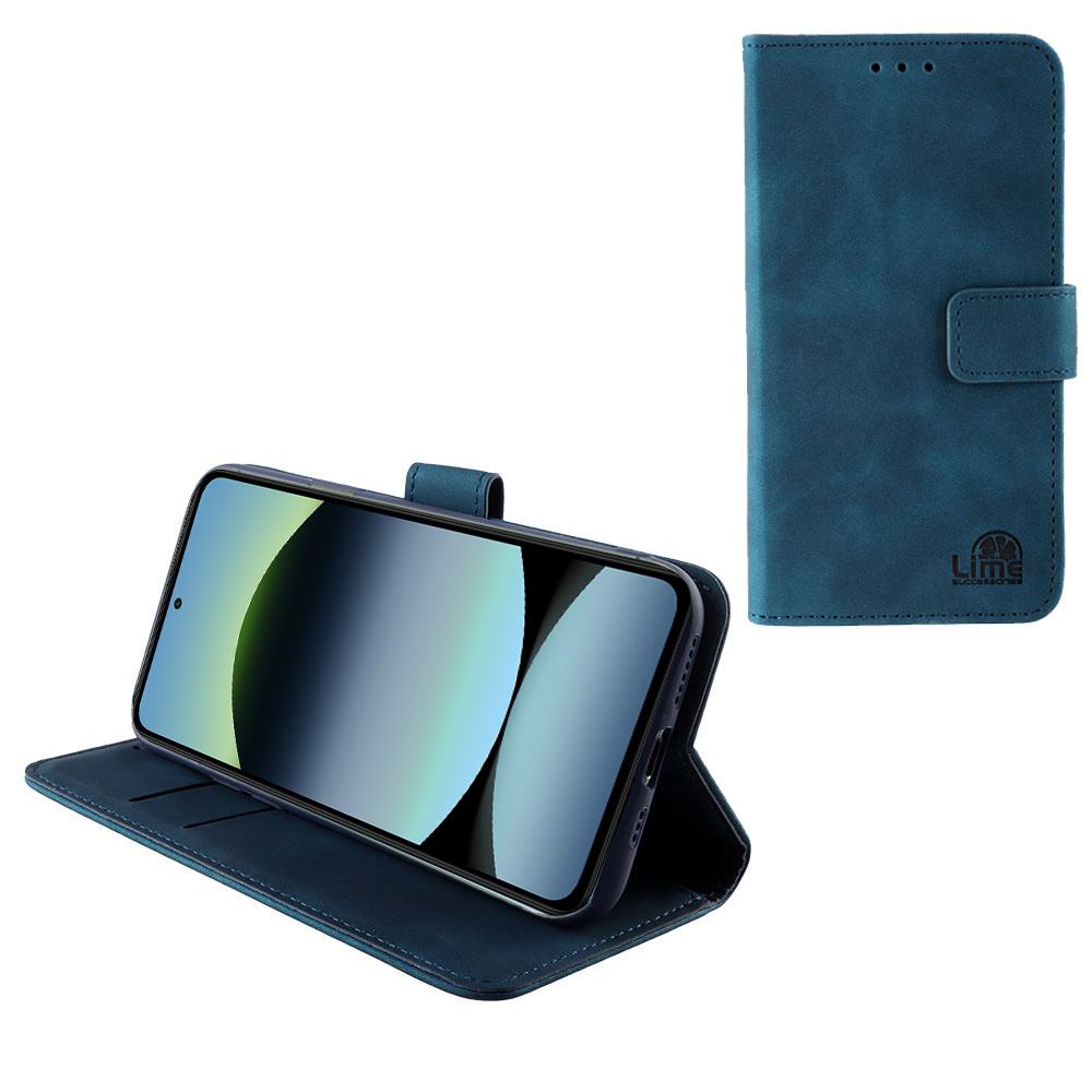 LIME ΘΗΚΗ XIAOMI REDMI NOTE 14S 6.67" ESSENTIAL MAGNET BOOK STAND CLIP DARK BLUE