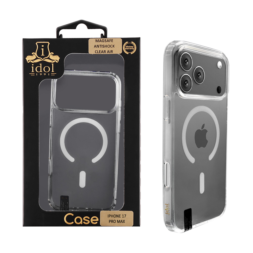 IDOL 1991 ΘΗΚΗ IPHONE 17 PRO 6.3" MAGSAFE ANTISHOCK CLEAR AIR BACK COVER TPU CAMERA GUARD ΔΙΑΦΑΝΗ