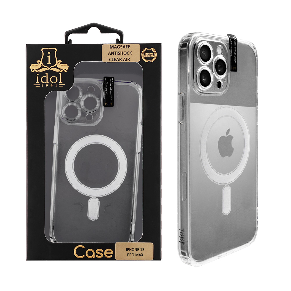 IDOL 1991 ΘΗΚΗ IPHONE 13 PRO MAX 6.7" MAGSAFE ANTISHOCK CLEAR AIR BACK COVER TPU FULL CAMERA PROTECTION ΔΙΑΦΑΝΗ
