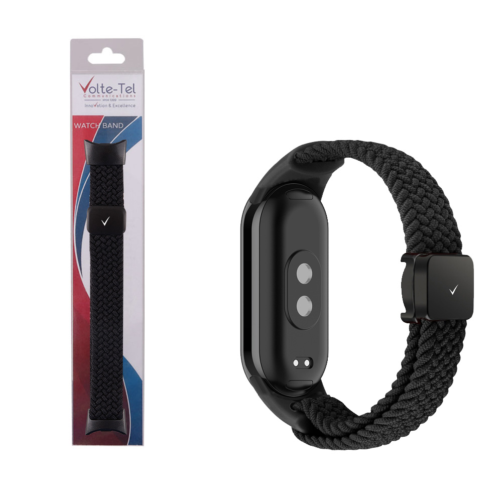 VOLTE-TEL VT148 ΛΟΥΡΑΚΙ ΡΟΛΟΓΙΟΥ XIAOMI SMART BAND 8/SMART BAND 9 BRAIDED MAGNETIC BUCKLE BLACK
