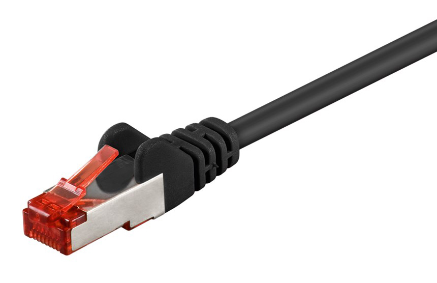 GOOBAY καλώδιο δικτύου 95584, CAT 6 S/FTP, copper, 250MHz, 1.5m, μαύρο