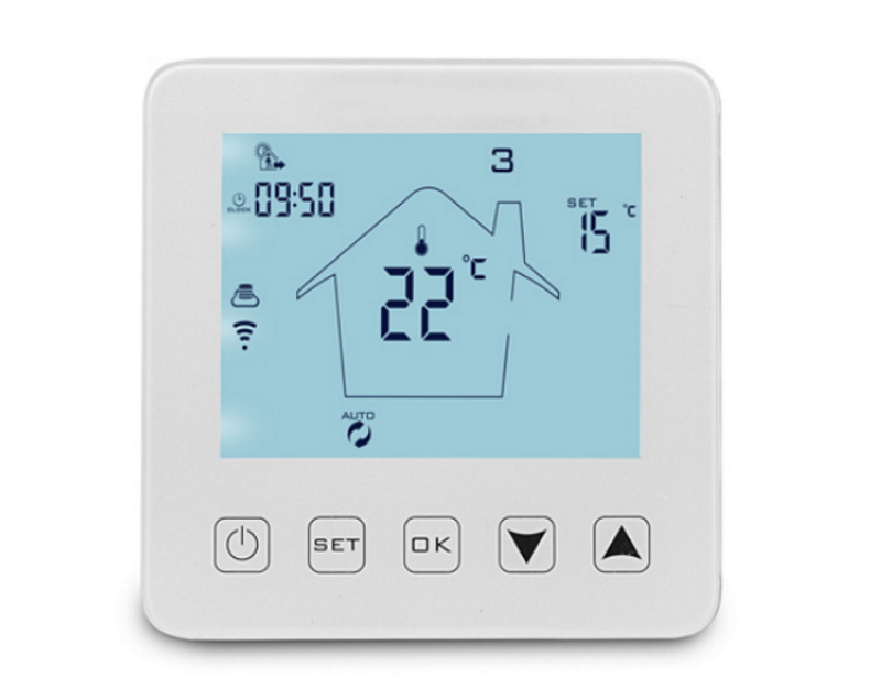 Hysen HY08WE-4-WIFI Έξυπνος Θερμοστάτης καλοριφέρ Smart WiFi & Internet control  (WH)