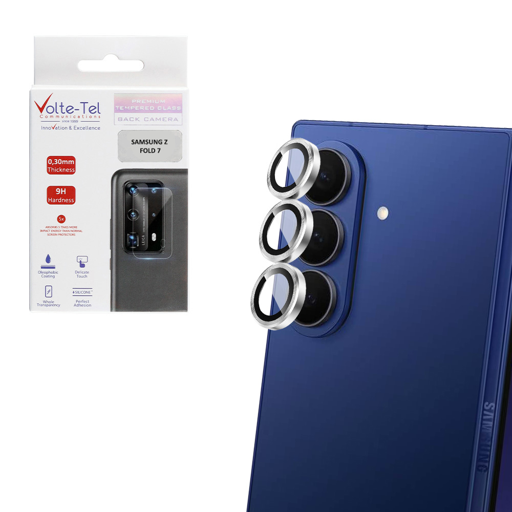 VOLTE-TEL CAMERA GLASS COVER SAMSUNG Z FOLD 7 5G F966 8.0" 9H 0.33MM EASY APPLICATION SILVER
